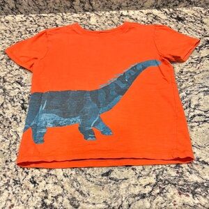 “Hatley” Orange Dinosaur Kids T-Shirt, Size 6, EUC, 100% Cotton